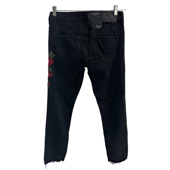 PacSun Embroidered Black Jeans - Size 28x30 - NWT‎ - Picture 3 of 14